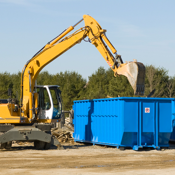 are there any restrictions on where a residential dumpster can be placed in Deputy Indiana